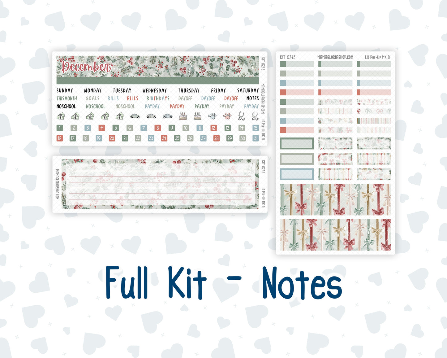 Kit 0245 - Laurel Denise Pop-Up - Monthly Kit - December - Vintage Christmas