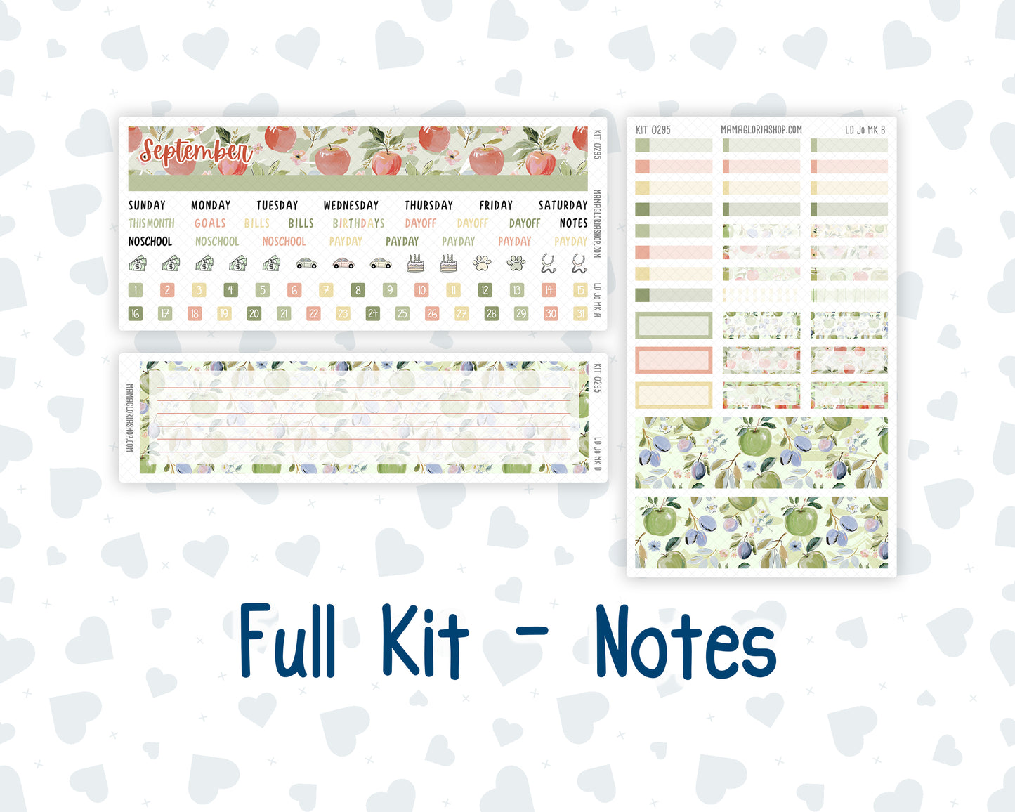 Kit 0295 - Laurel Denise The Jo Planner - Monthly Kit - September - Apple Harvest