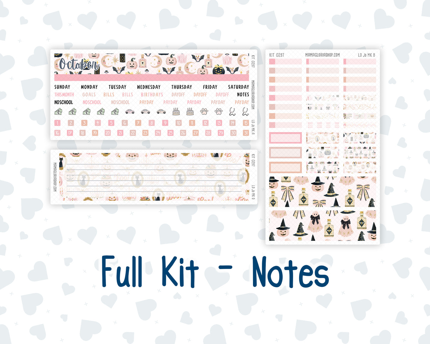 Kit 0297 - Laurel Denise The Jo Planner - Monthly Kit - October - Pink Spell