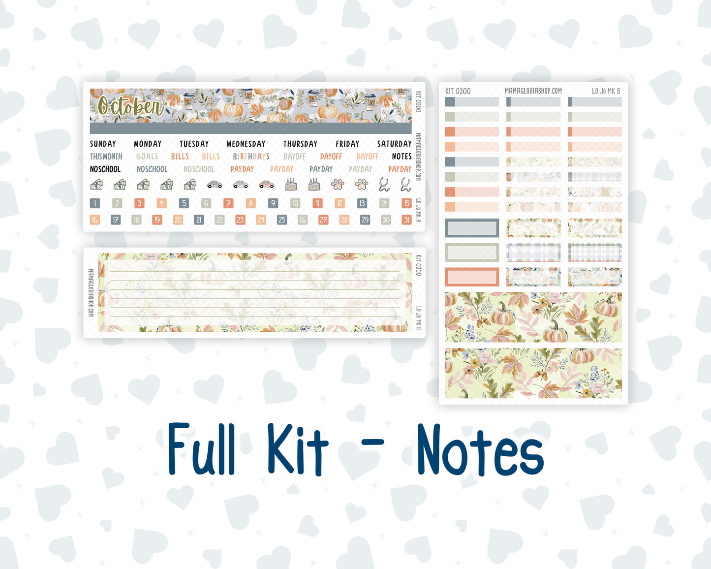 Kit 0300 - Laurel Denise The Jo Planner - Monthly Kit - October - Autumn Stroll