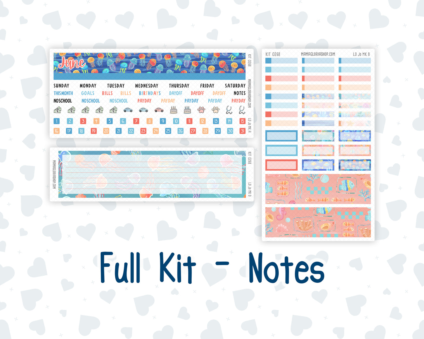 Kit 0268 - Laurel Denise The Jo Planner - Monthly Kit - June - Sea Sweeties