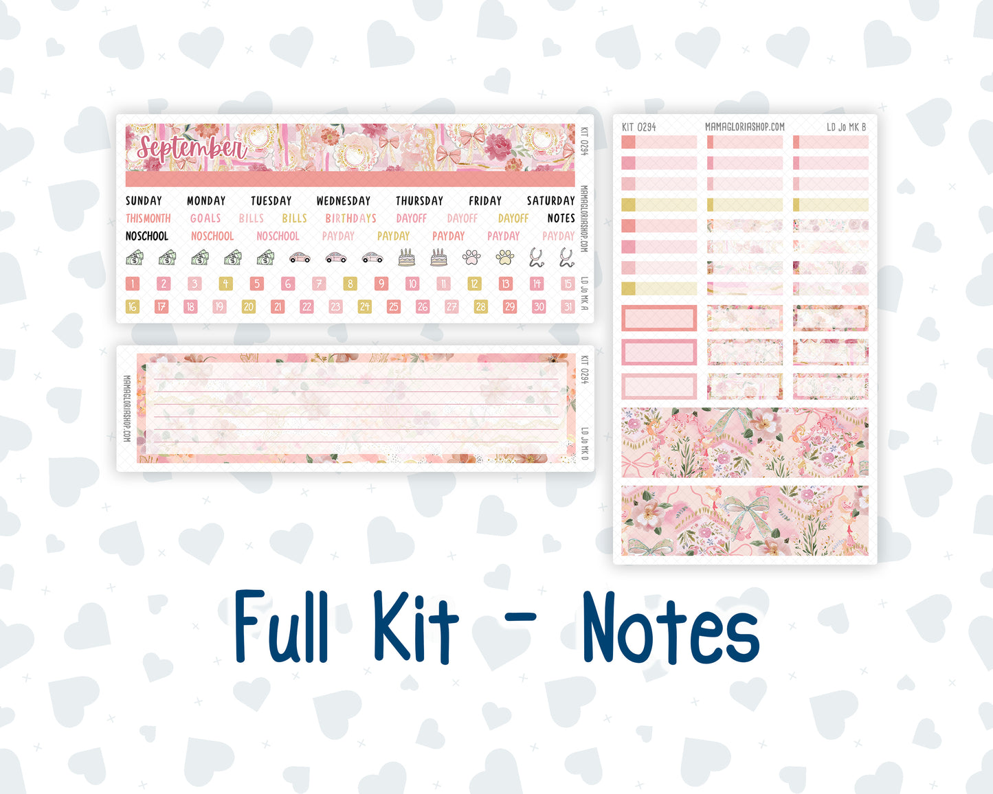 Kit 0294 - Laurel Denise The Jo Planner - Monthly Kit - September - Rosy Reveria