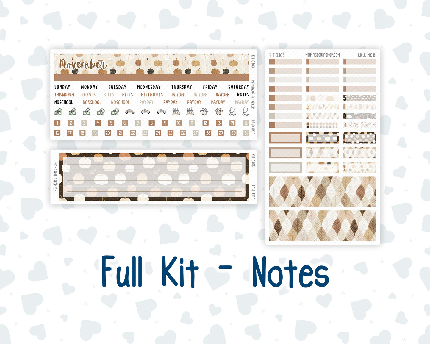 Kit 0303 - Laurel Denise The Jo Planner - Monthly Kit - November - Into The Woods