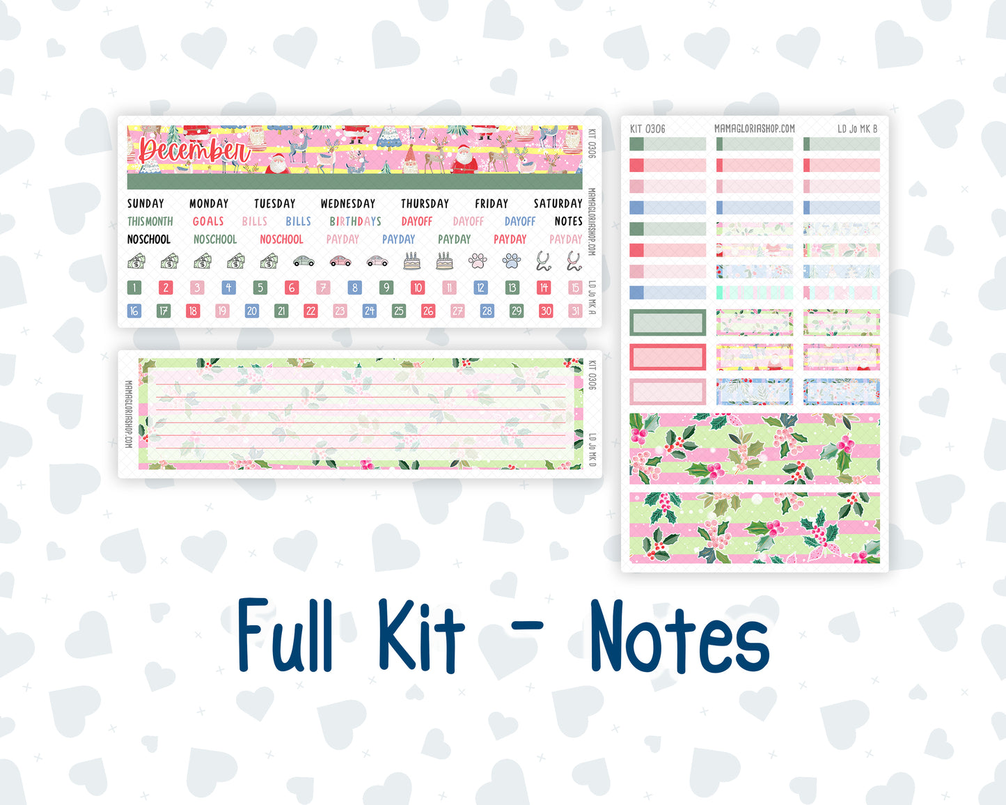 Kit 0306 - Laurel Denise The Jo Planner - Monthly Kit - December - Jolly Mischief