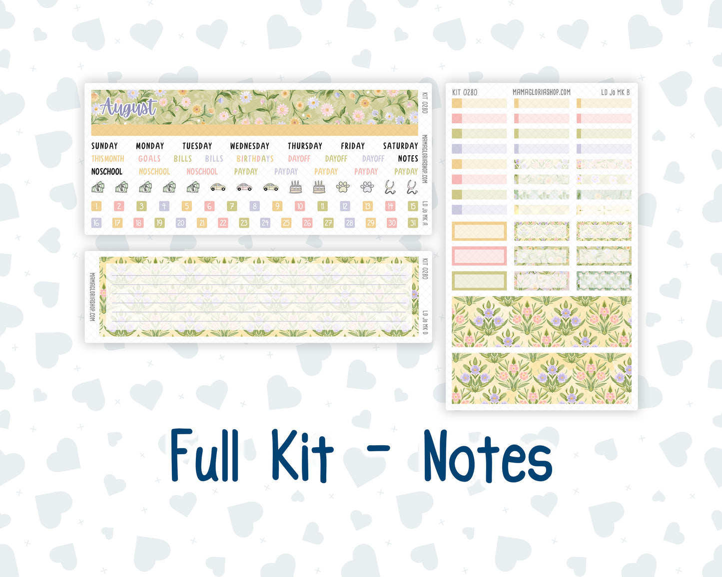 Kit 0280 - Laurel Denise The Jo Planner - Monthly Kit - Half Past Six In August