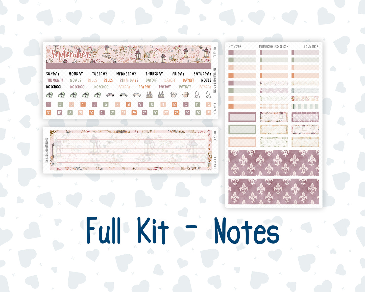 Kit 0293 - Laurel Denise The Jo Planner - Monthly Kit - September - Fleur de Provence