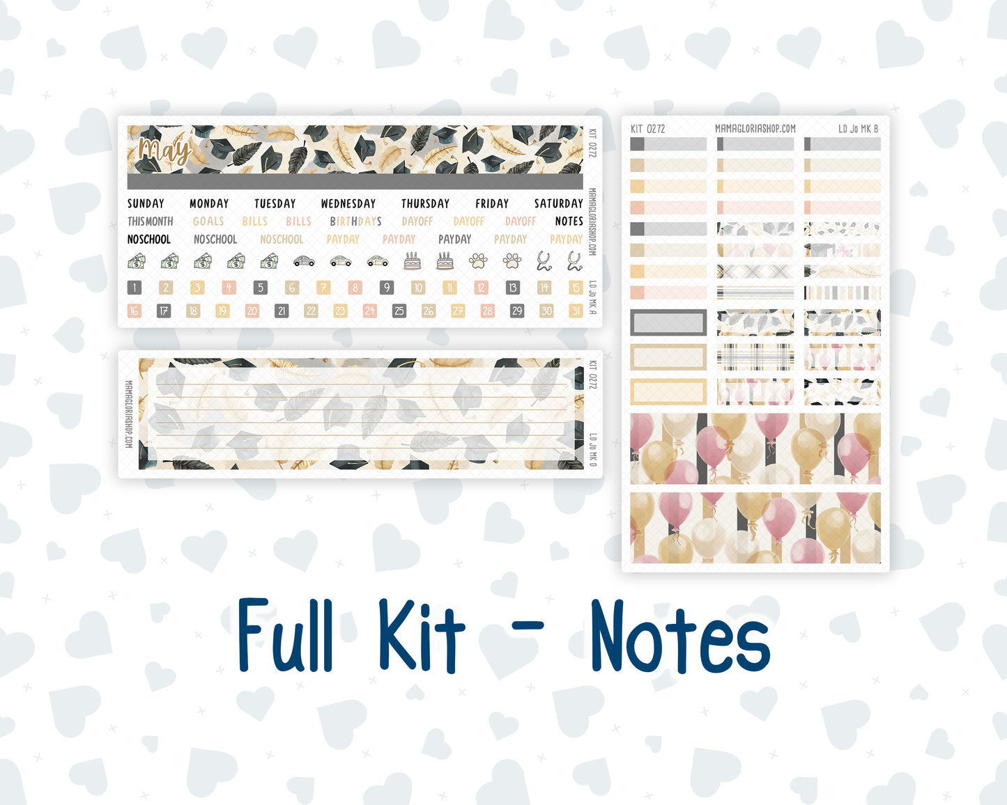 Kit 0272 - Laurel Denise The Jo Planner - Monthly Kit - May - Graduation
