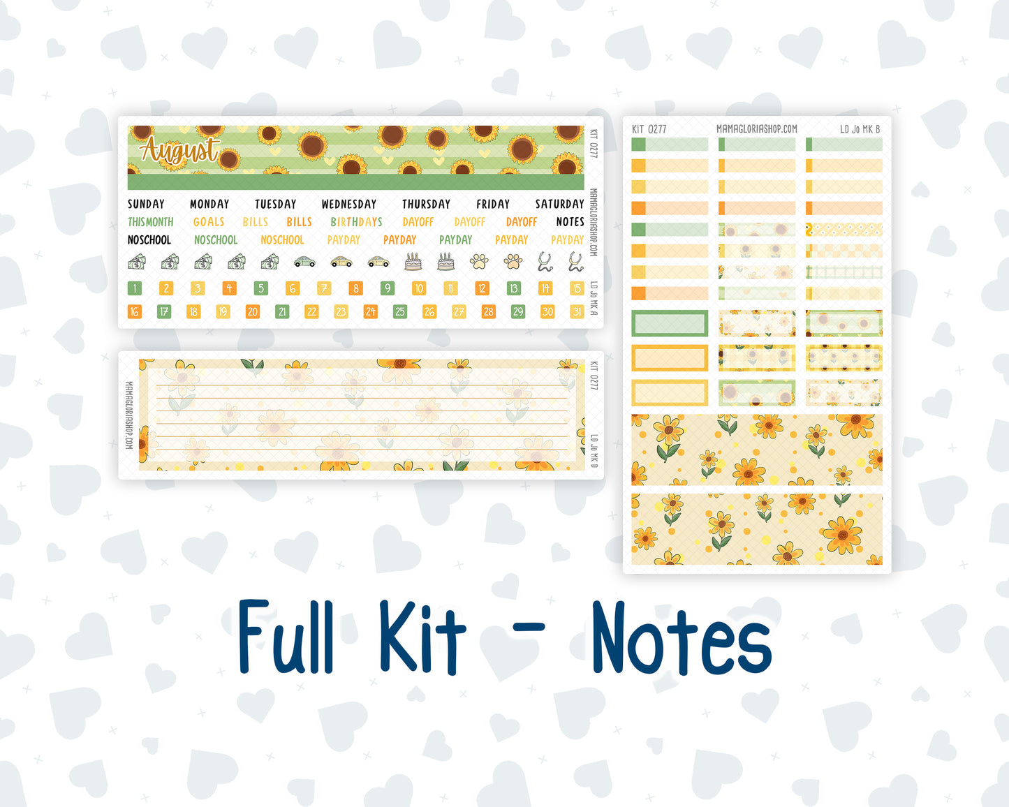 Kit 0277 - Laurel Denise The Jo Planner - Monthly Kit - August - Sunflower Drama Club