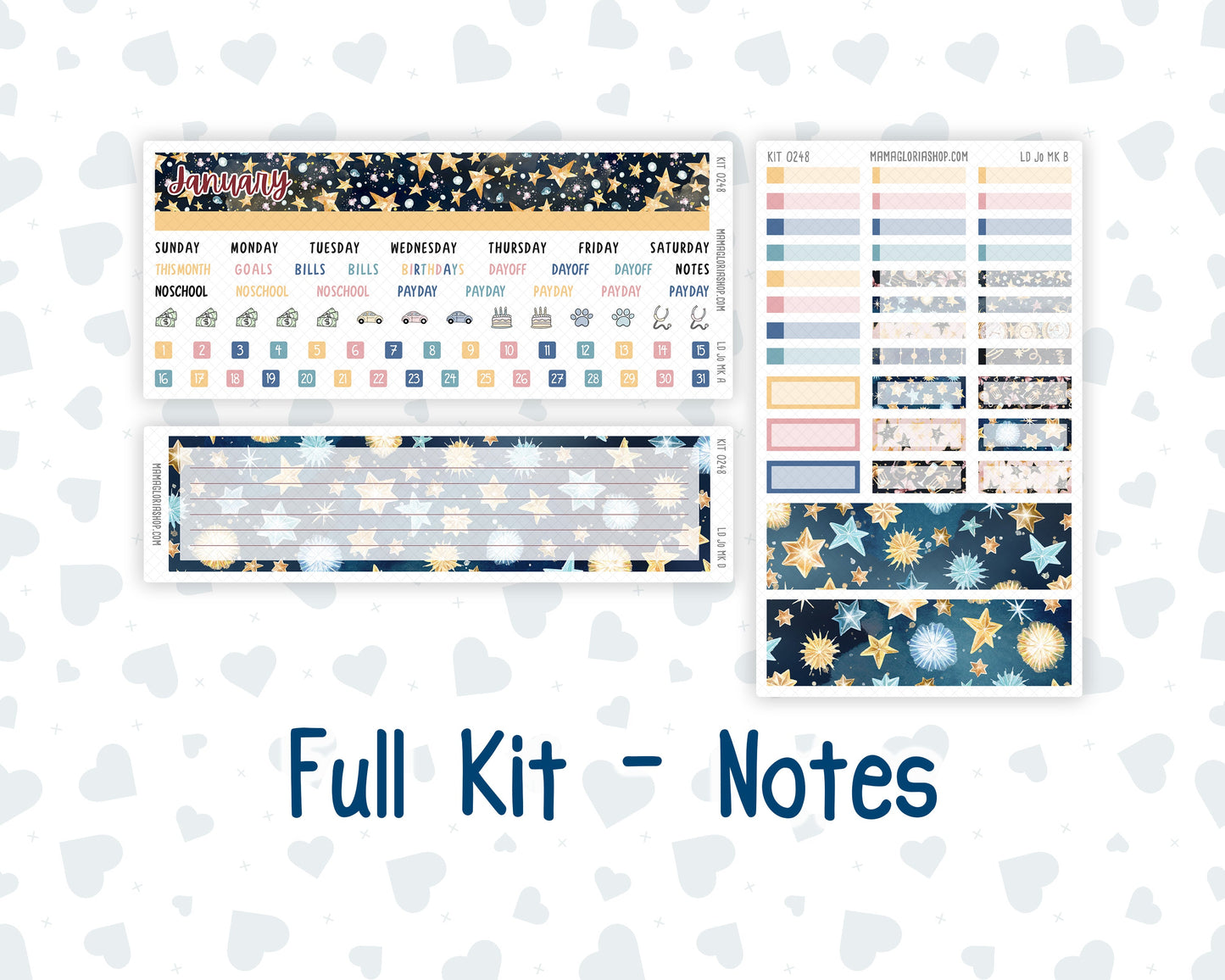 Kit 0248 - Laurel Denise The Jo Planner - Monthly Kit - January - Midnight Countdown