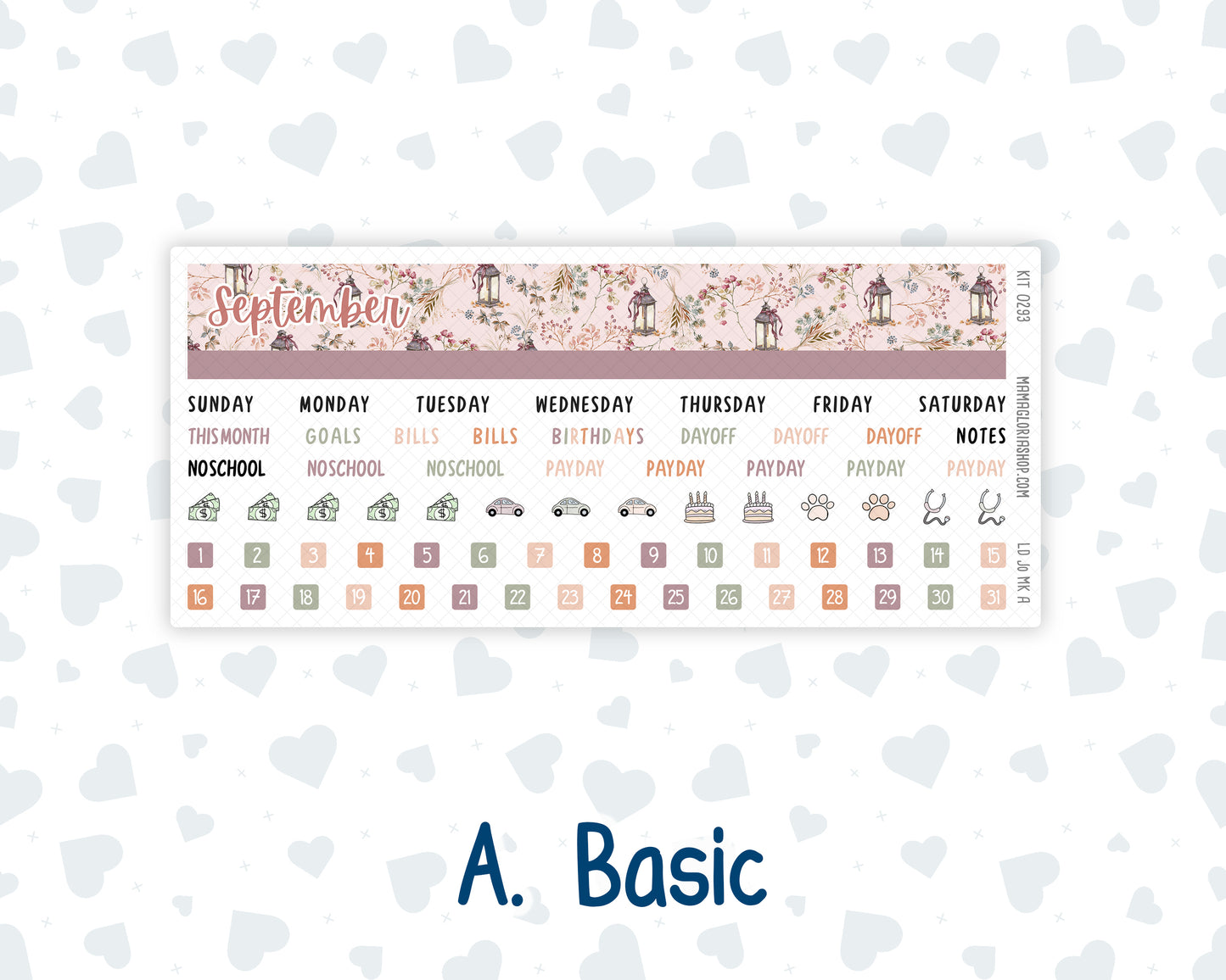 Kit 0293 - Laurel Denise The Jo Planner - Monthly Kit - September - Fleur de Provence