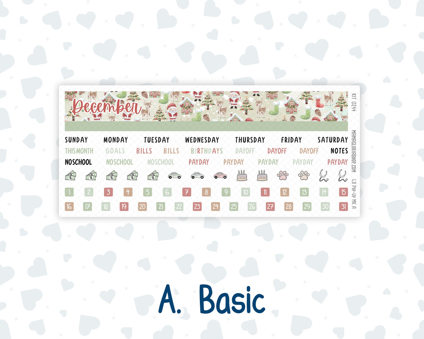 Kit 0244 - Laurel Denise Pop-Up - Monthly Kit - December - Santas Village
