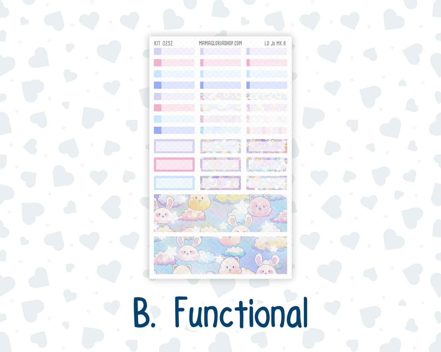 Kit 0252 - Laurel Denise The Jo Planner - Monthly Kit - February - Tokyo Candy Cloud