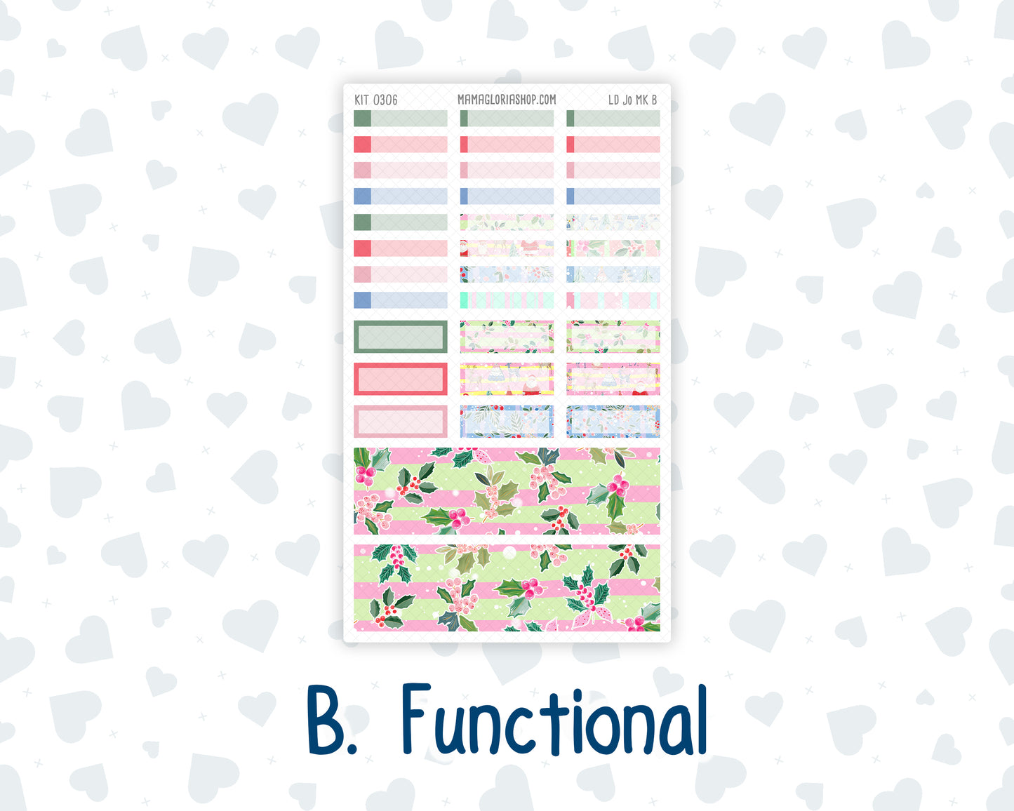 Kit 0306 - Laurel Denise The Jo Planner - Monthly Kit - December - Jolly Mischief