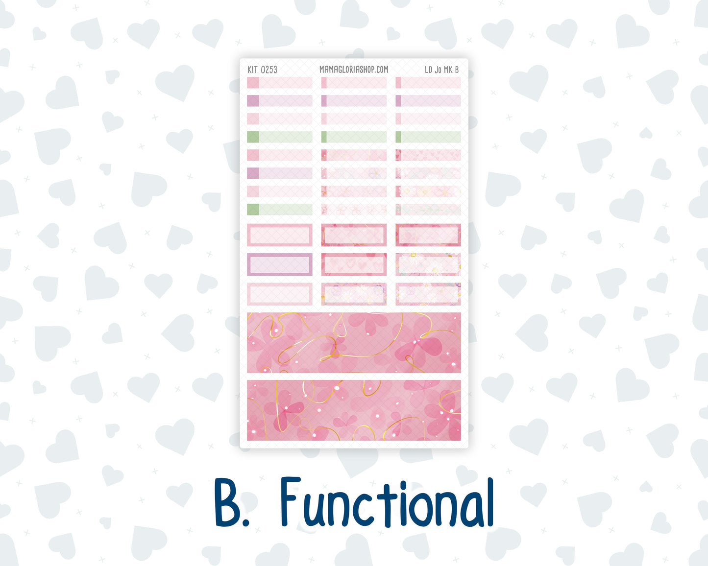 Kit 0253 - Laurel Denise The Jo Planner - Monthly Kit - February - Rosy Daydreams