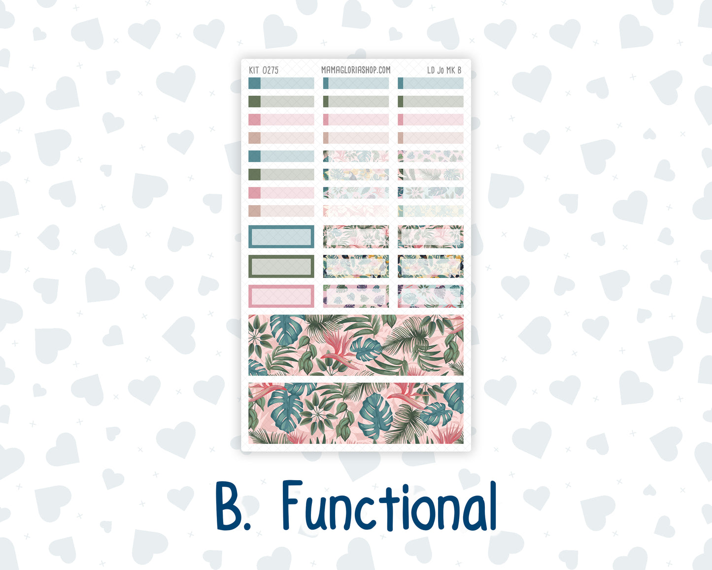 Kit 0275 - Laurel Denise The Jo Planner - Monthly Kit - July - Tropical Safari Blush