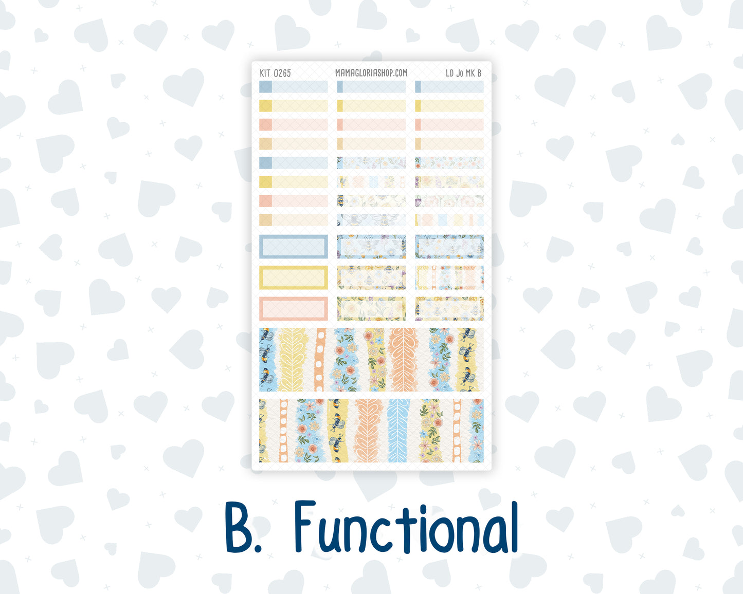 Kit 0265 - Laurel Denise The Jo Planner - Monthly Kit - May - Honeybee Sky