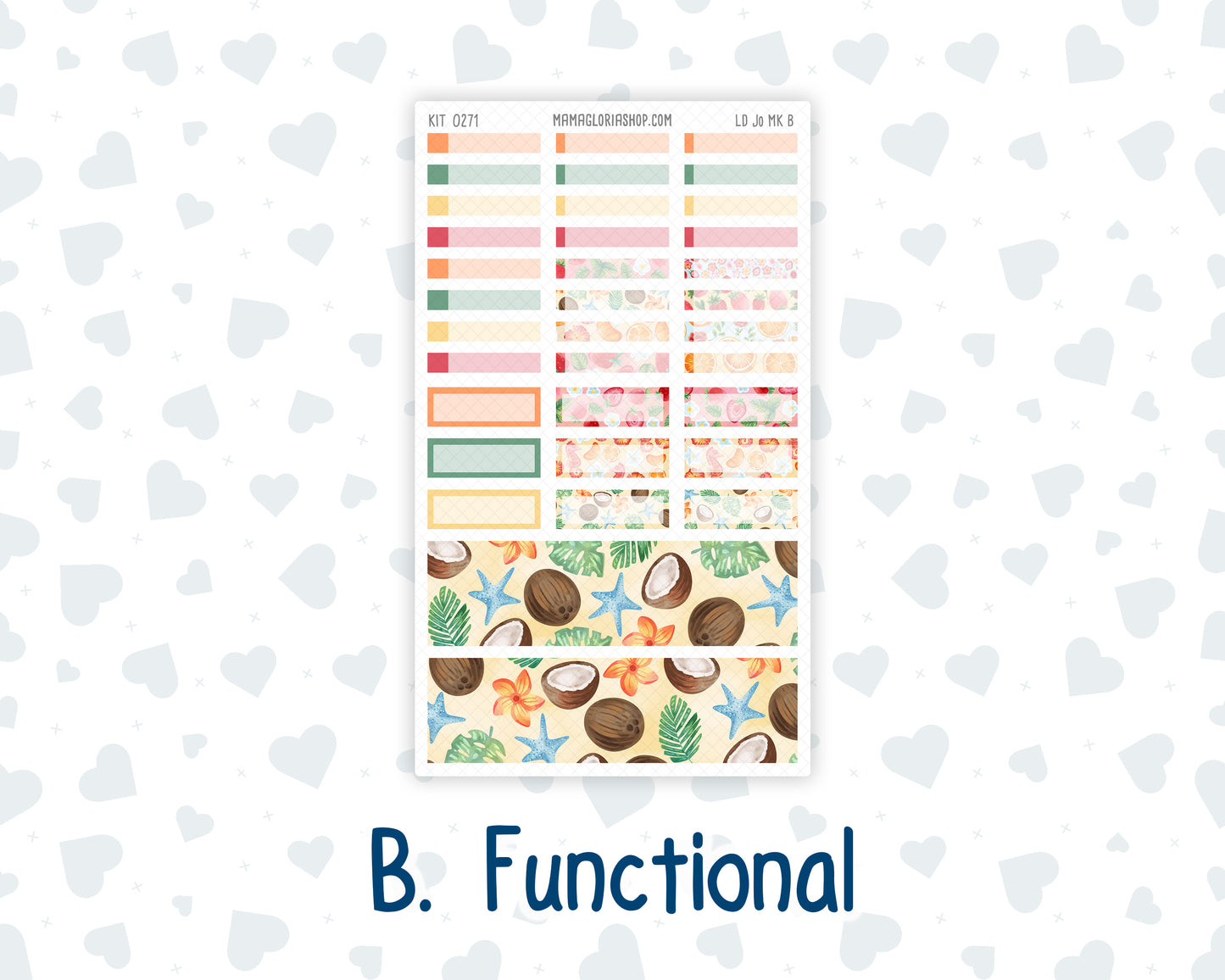 Kit 0271 - Laurel Denise The Jo Planner - Monthly Kit - June - Strawberry Shore