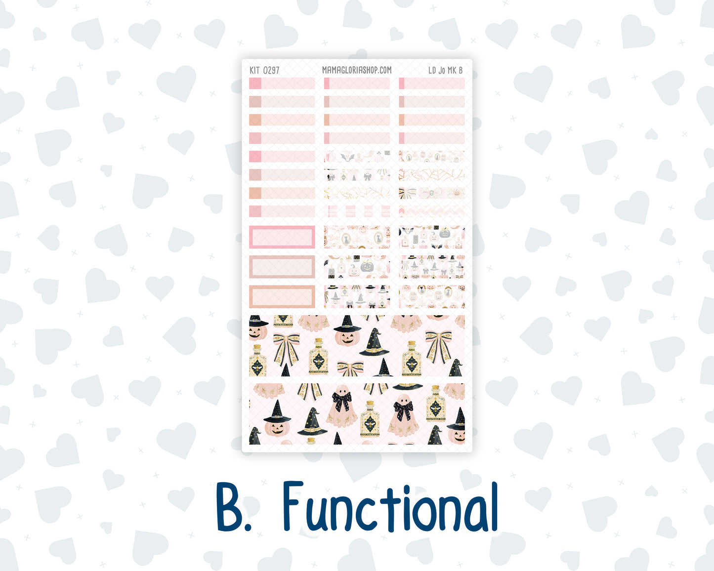 Kit 0297 - Laurel Denise The Jo Planner - Monthly Kit - October - Pink Spell