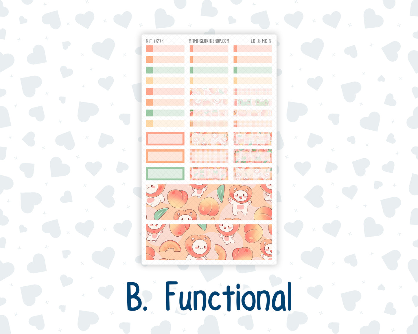 Kit 0278 - Laurel Denise The Jo Planner - Monthly Kit - August - Oops, All Peaches