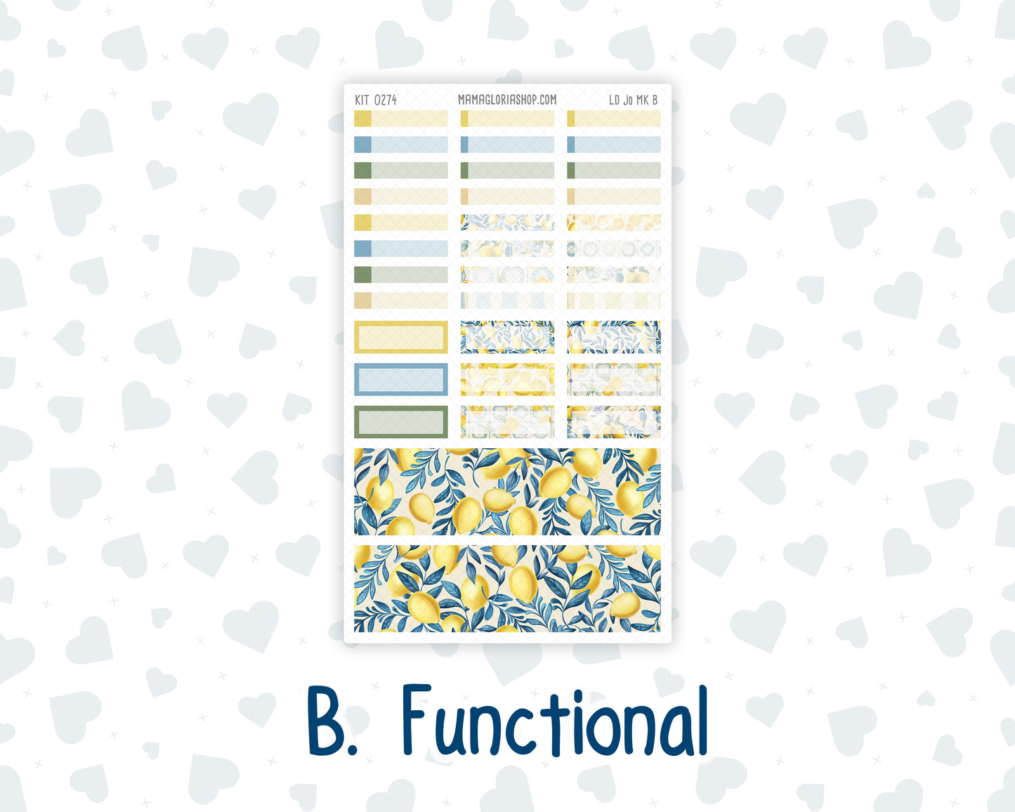 Kit 0274 - Laurel Denise The Jo Planner - Monthly Kit - July - Sunny Lemon Shore