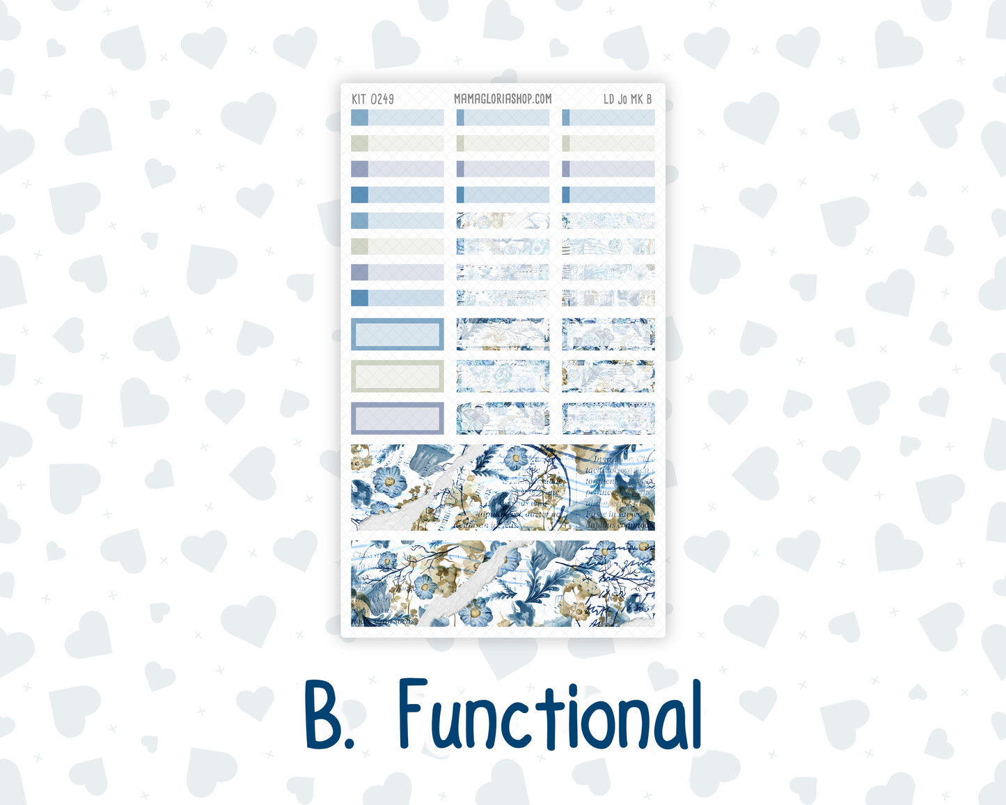 Kit 0249 - Laurel Denise The Jo Planner - Monthly Kit - January - Icy Lace