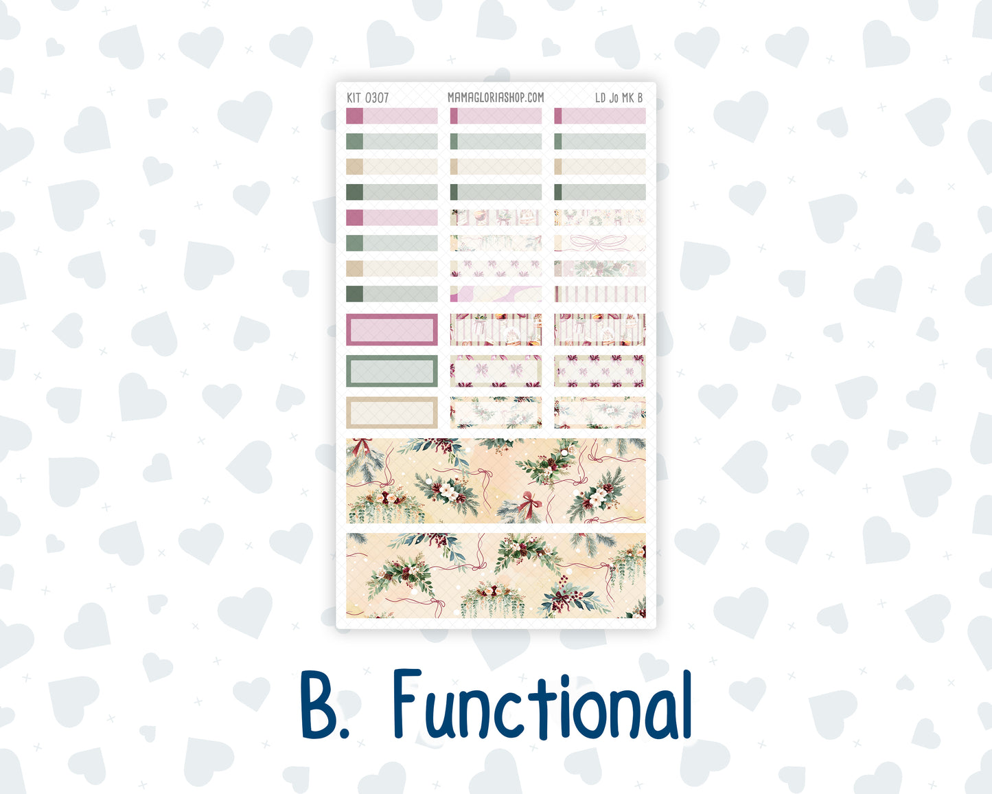 Kit 0307 - Laurel Denise The Jo Planner - Monthly Kit - December - Velvet Hearth