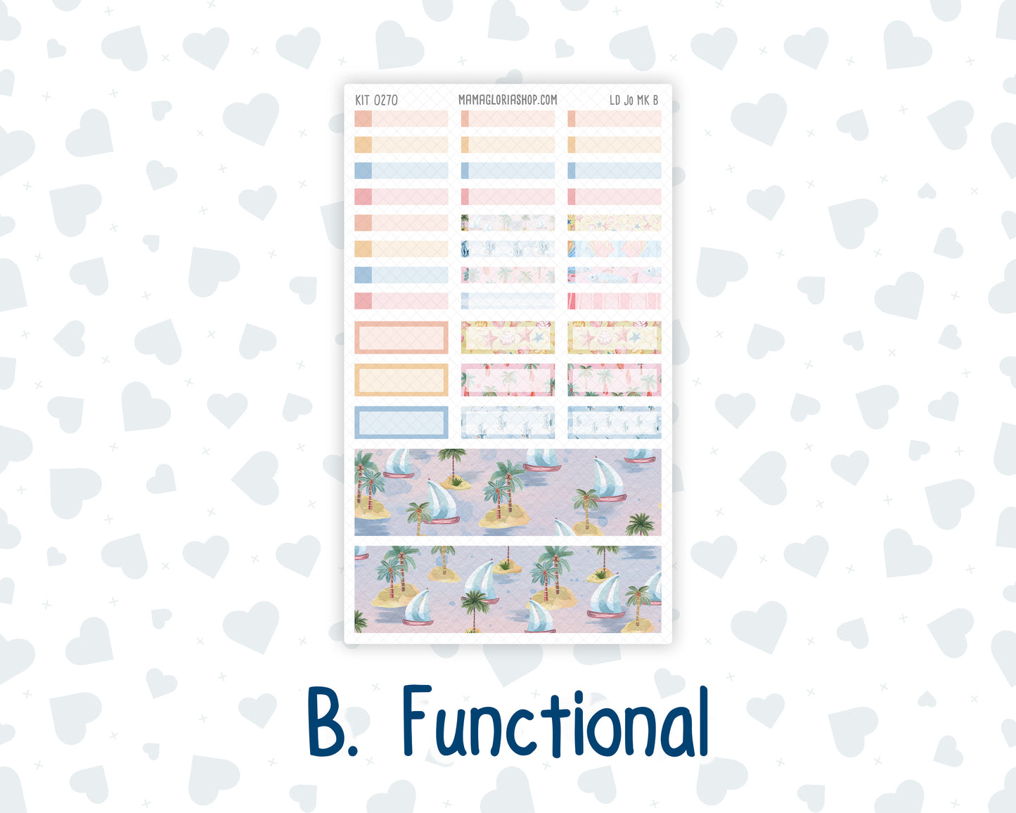 Kit 0270 - Laurel Denise The Jo Planner - Monthly Kit - June - Beachside Bliss