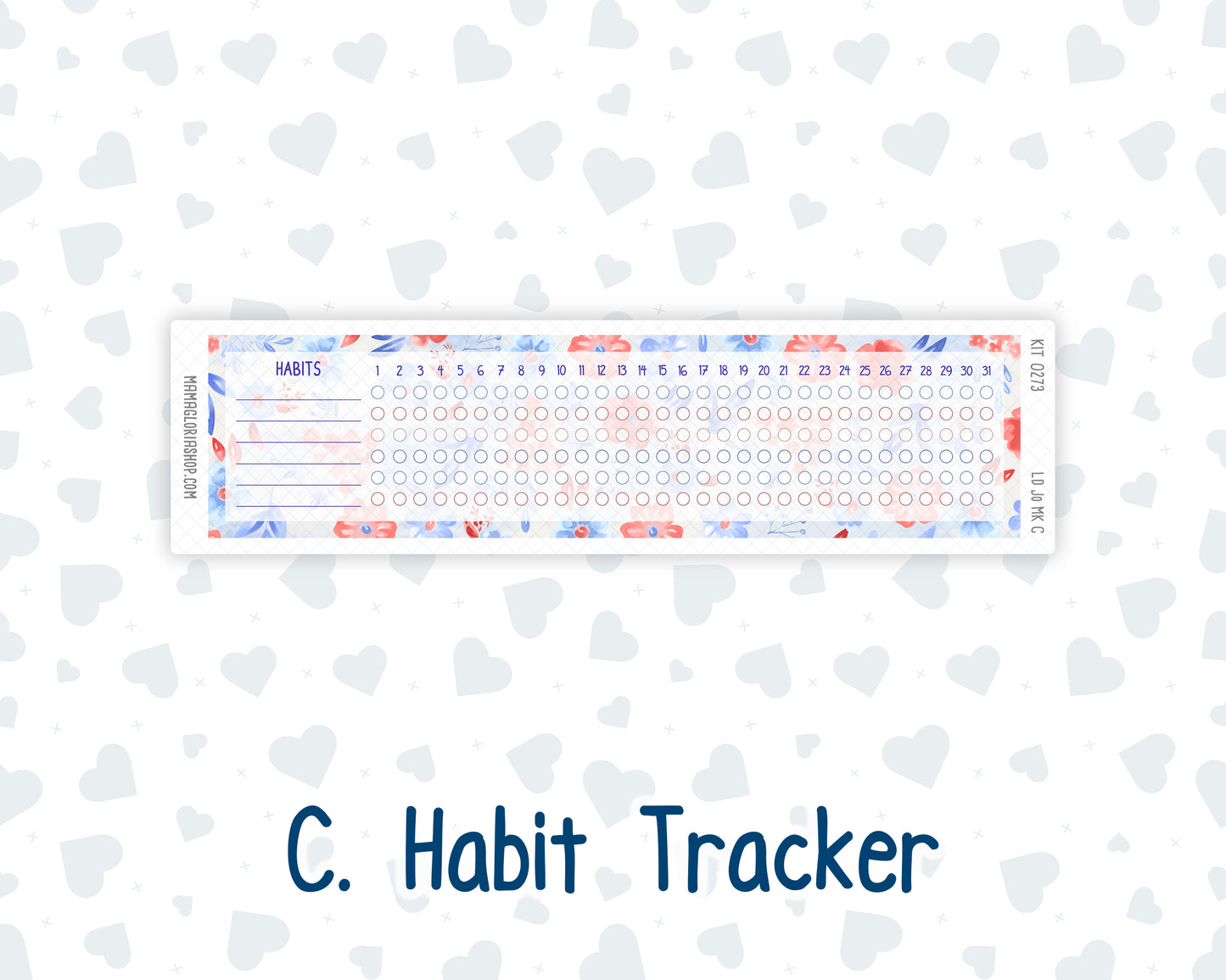 Kit 0273 - Laurel Denise The Jo Planner - Monthly Kit - July - Americana In Bloom