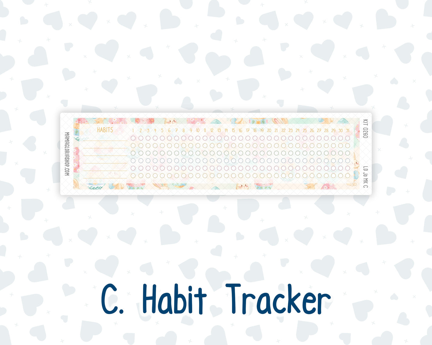 Kit 0260 - Laurel Denise The Jo Planner - Monthly Kit - April - Pastel Egg Hunt