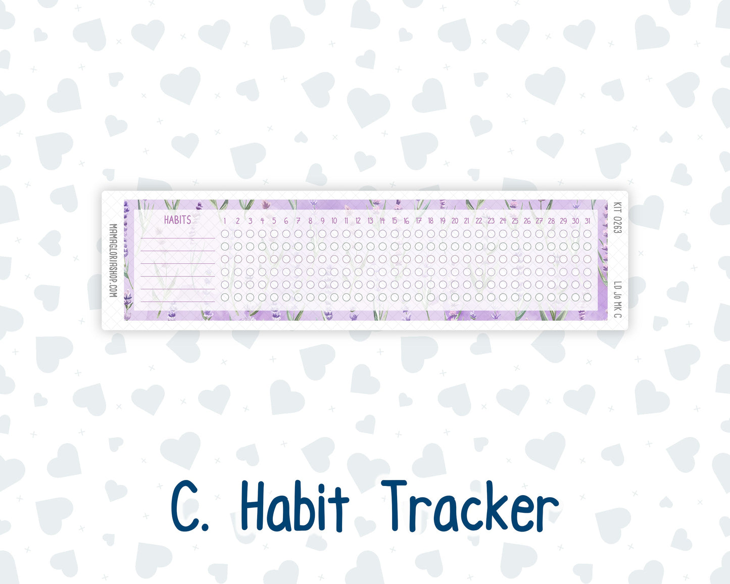 Kit 0263 - Laurel Denise The Jo Planner - Monthly Kit - April - Lavender Drift