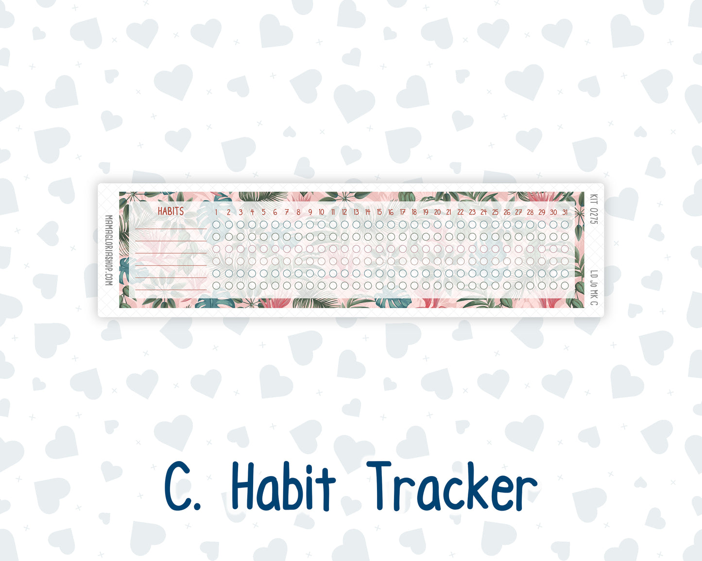 Kit 0275 - Laurel Denise The Jo Planner - Monthly Kit - July - Tropical Safari Blush