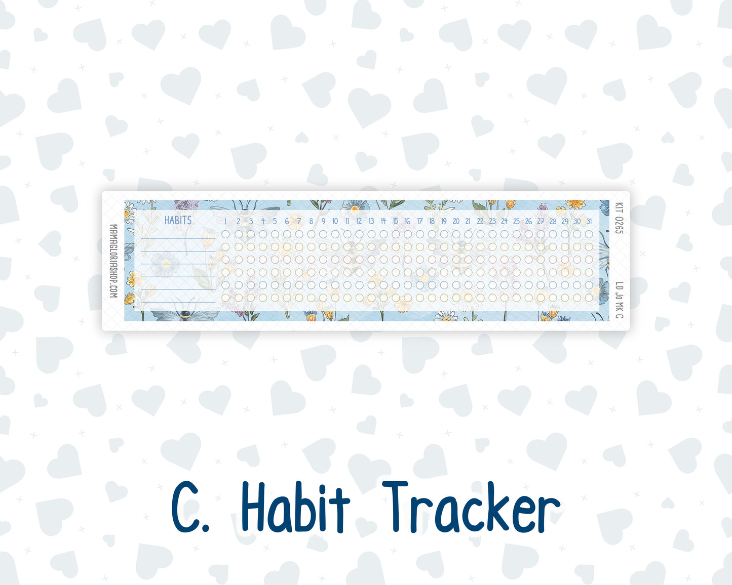 Kit 0265 - Laurel Denise The Jo Planner - Monthly Kit - May - Honeybee Sky