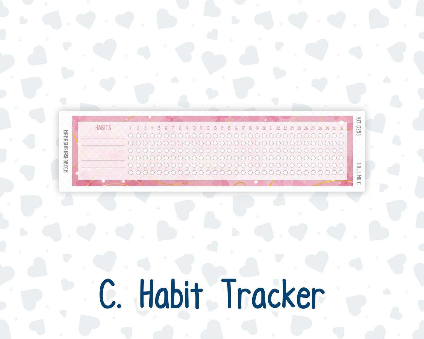 Kit 0253 - Laurel Denise The Jo Planner - Monthly Kit - February - Rosy Daydreams