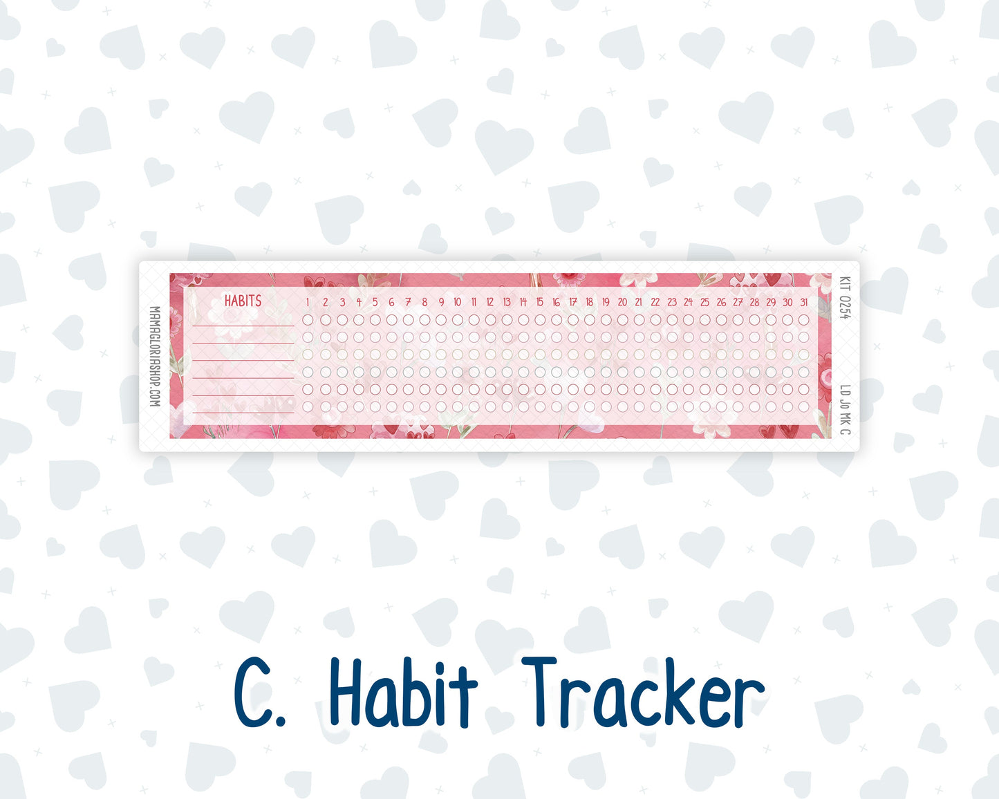 Kit 0254 - Laurel Denise The Jo Planner - Monthly Kit - February - Valentine Village