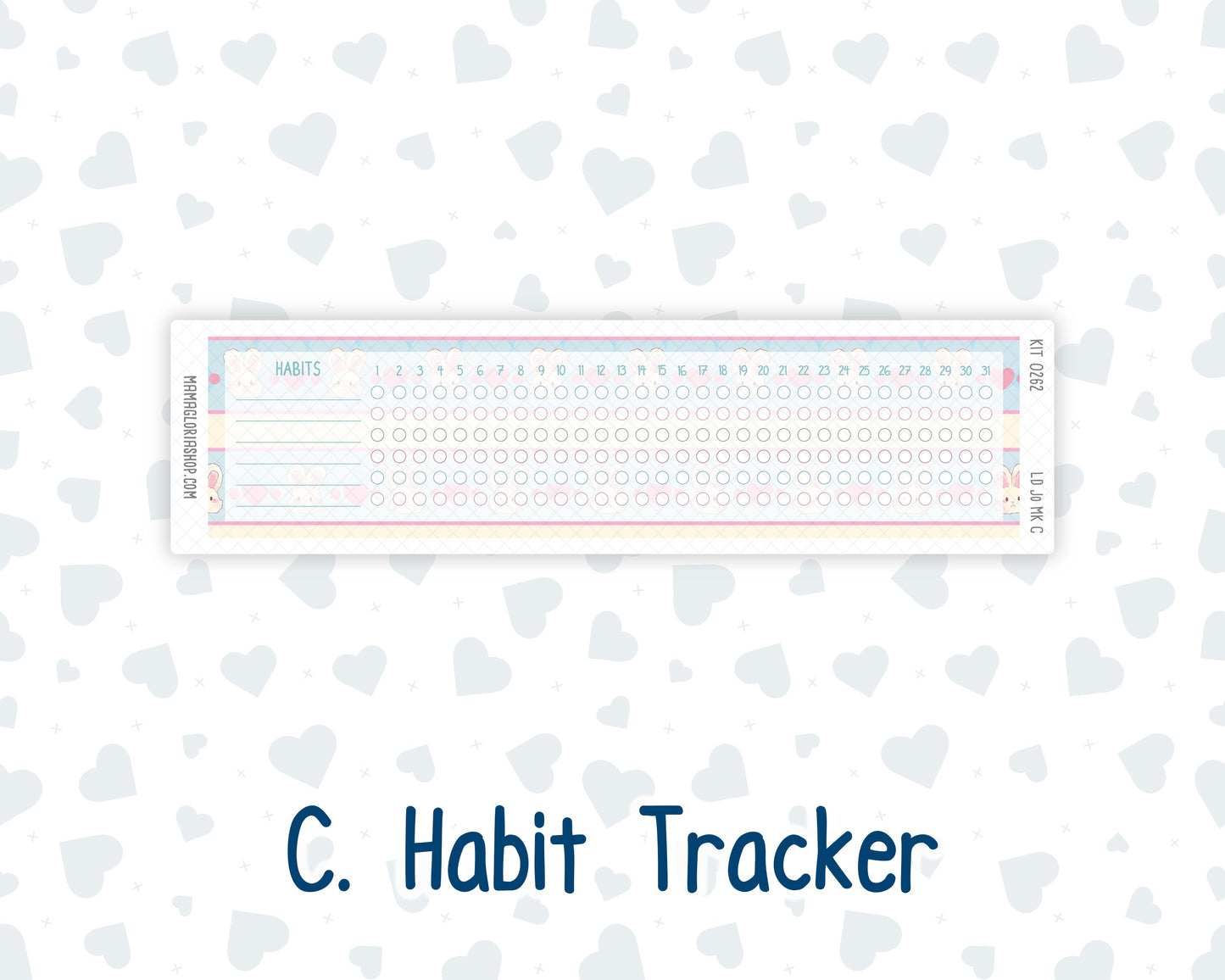 Kit 0262 - Laurel Denise The Jo Planner - Monthly Kit - April - Spring Puffs