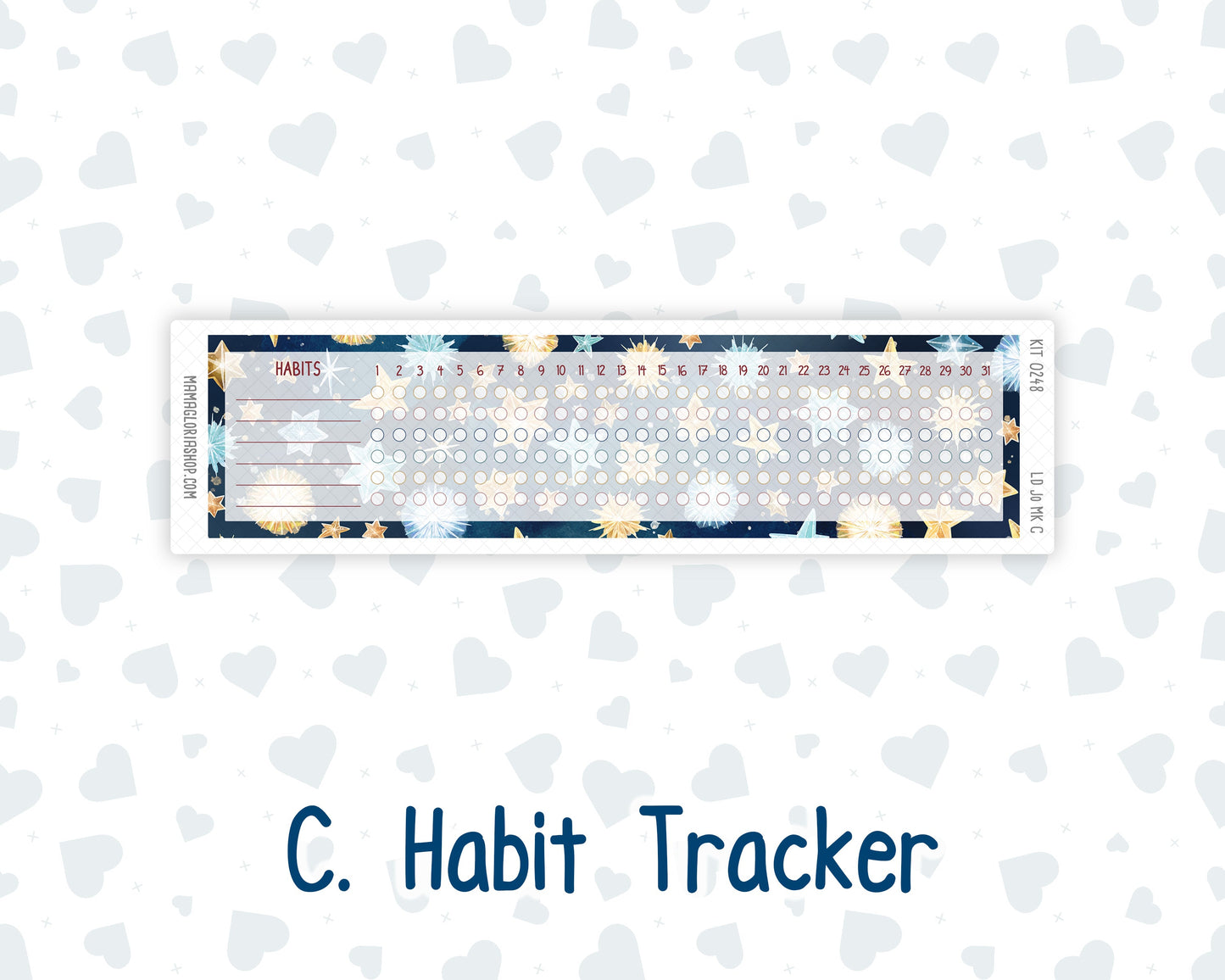 Kit 0248 - Laurel Denise The Jo Planner - Monthly Kit - January - Midnight Countdown