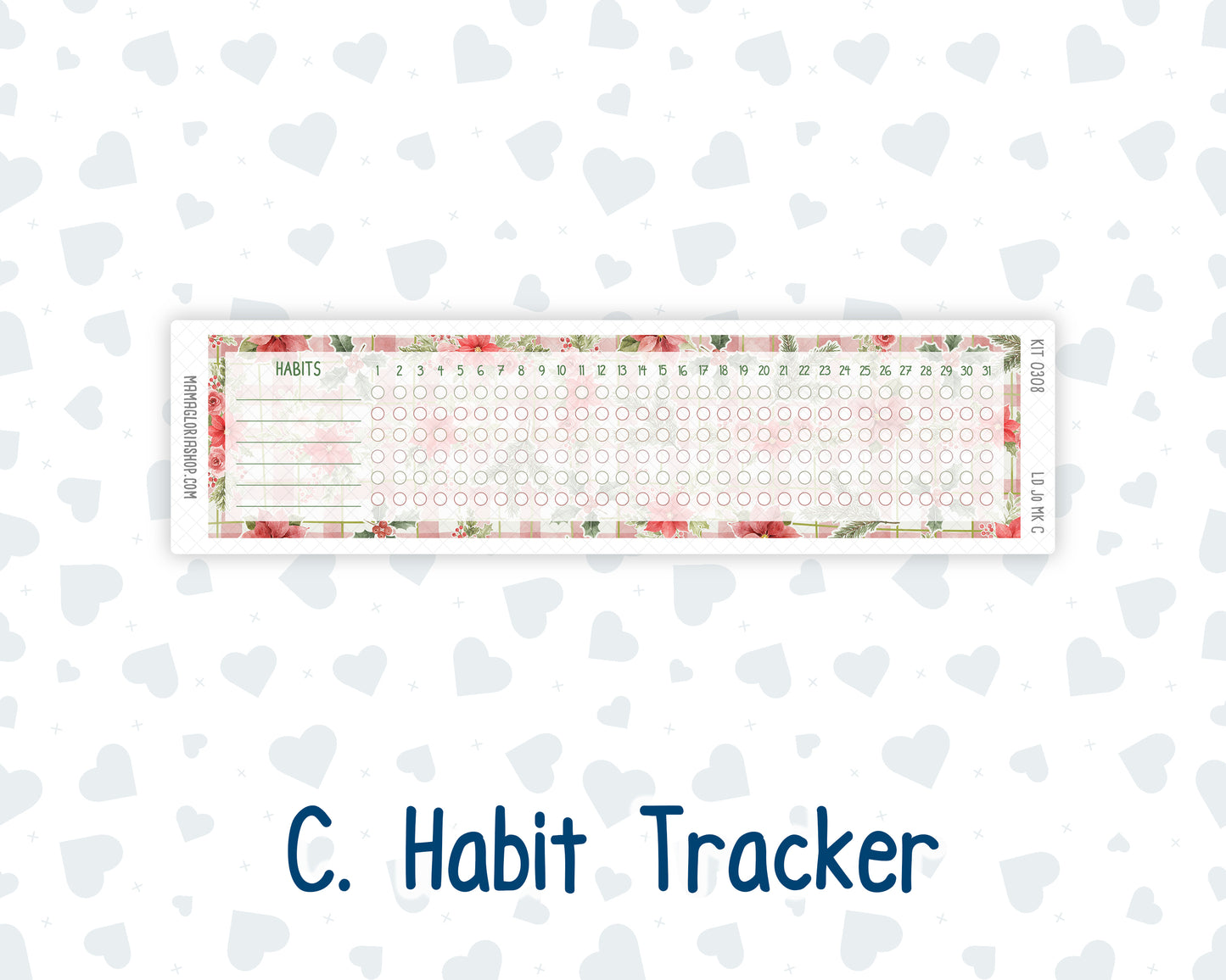 Kit 0308 - Laurel Denise The Jo Planner - Monthly Kit - December - Knit & Holly