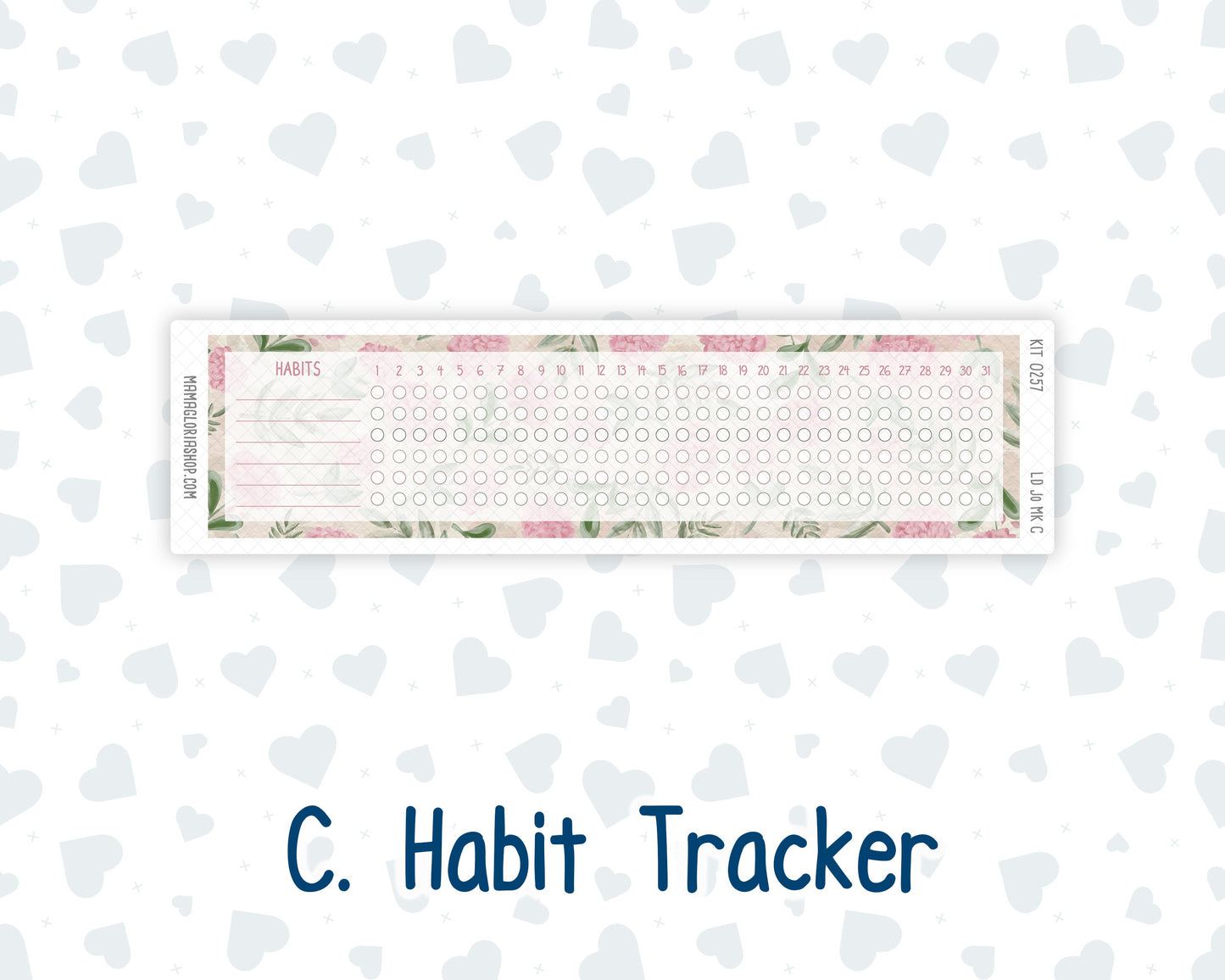 Kit 0257 - Laurel Denise The Jo Planner - Monthly Kit - March - Blush Garden