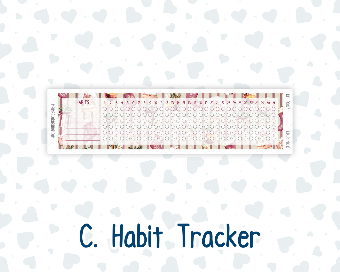 Kit 0307 - Laurel Denise The Jo Planner - Monthly Kit - December - Velvet Hearth