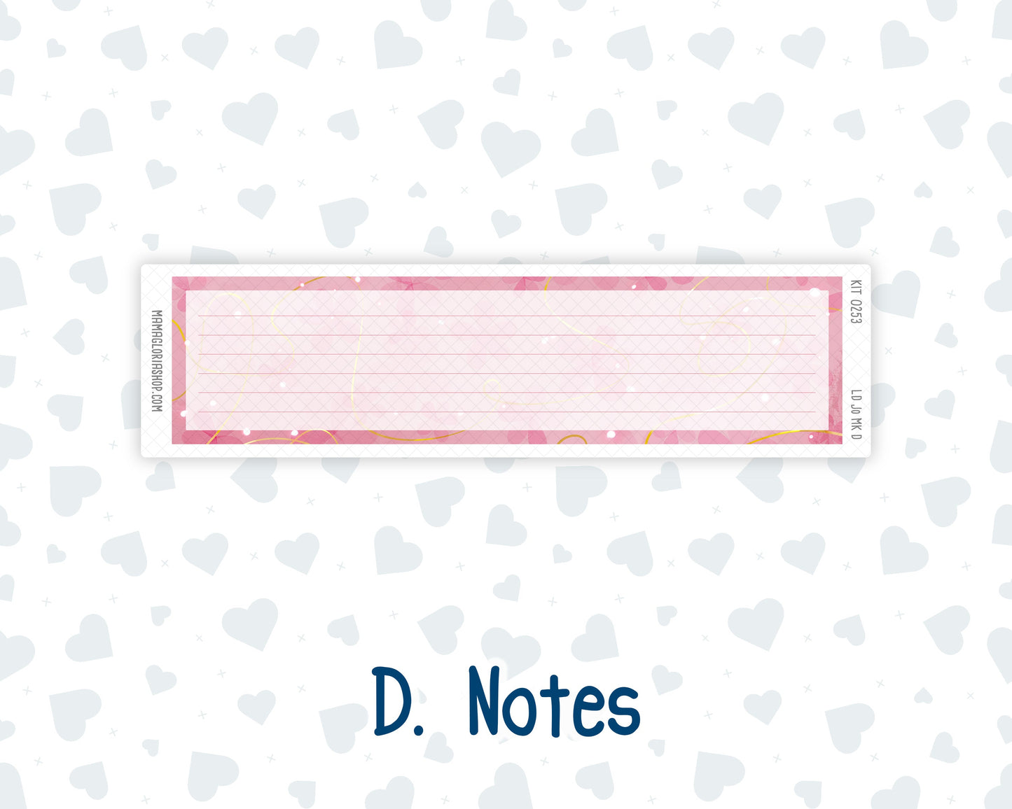 Kit 0253 - Laurel Denise The Jo Planner - Monthly Kit - February - Rosy Daydreams