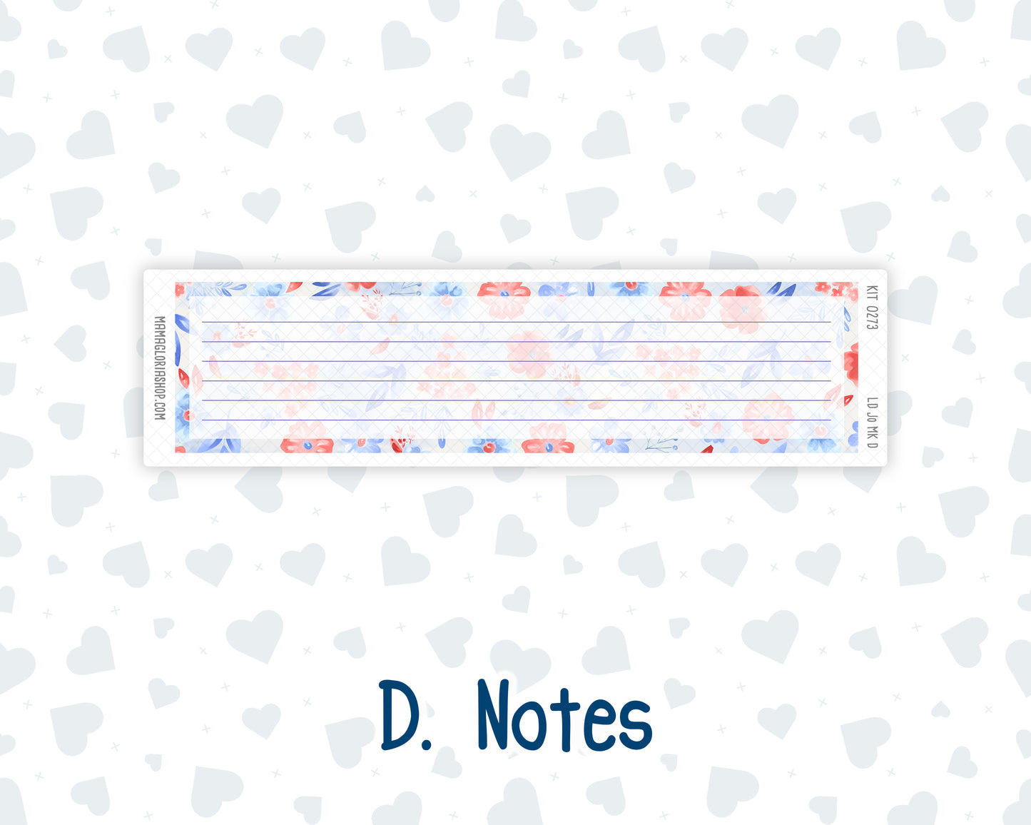 Kit 0273 - Laurel Denise The Jo Planner - Monthly Kit - July - Americana In Bloom