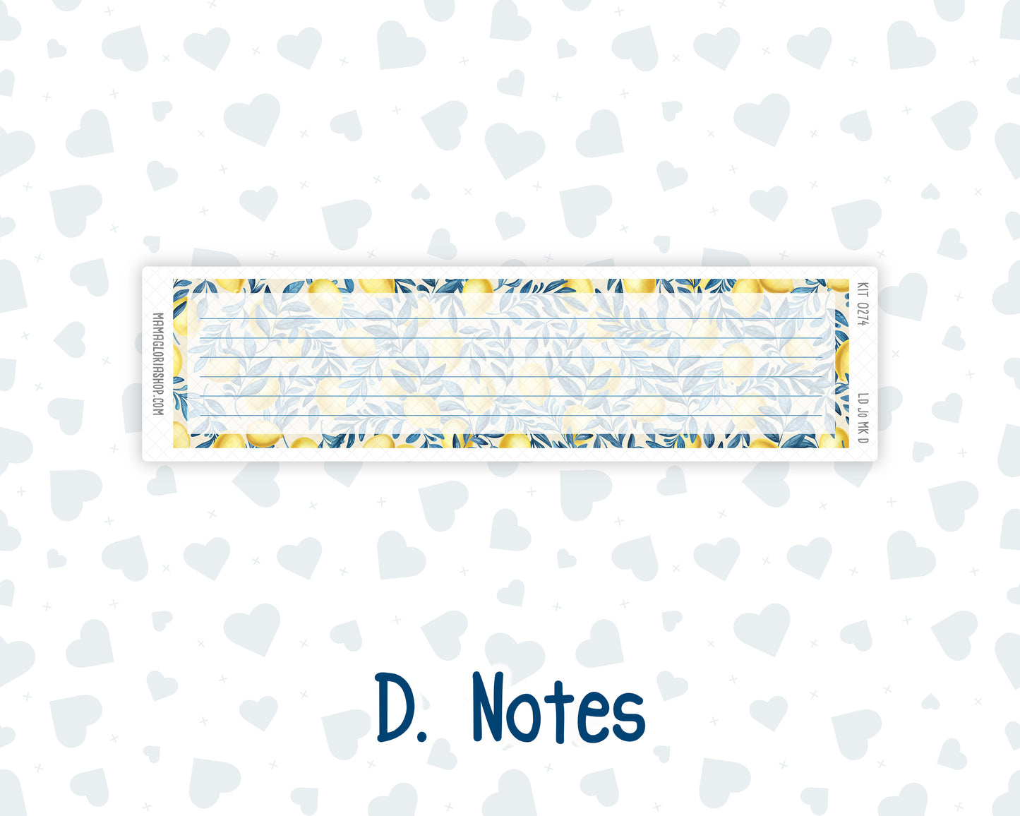 Kit 0274 - Laurel Denise The Jo Planner - Monthly Kit - July - Sunny Lemon Shore
