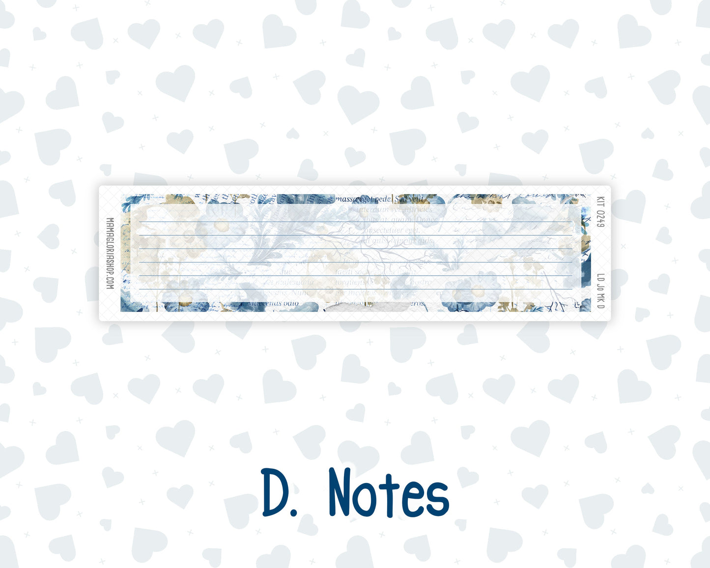 Kit 0249 - Laurel Denise The Jo Planner - Monthly Kit - January - Icy Lace