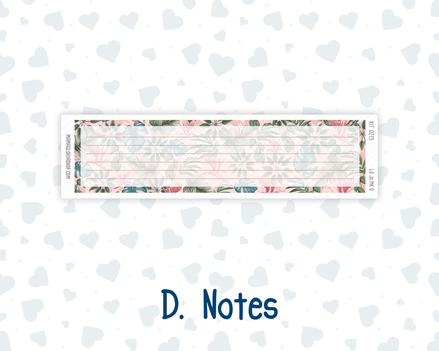 Kit 0275 - Laurel Denise The Jo Planner - Monthly Kit - July - Tropical Safari Blush