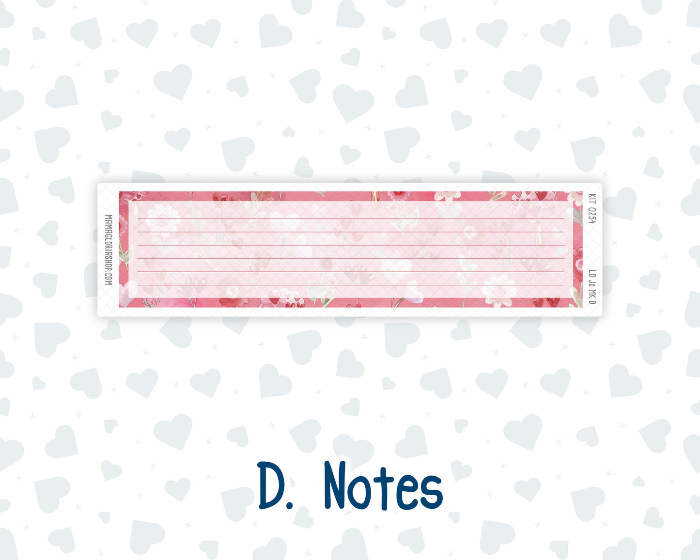 Kit 0254 - Laurel Denise The Jo Planner - Monthly Kit - February - Valentine Village