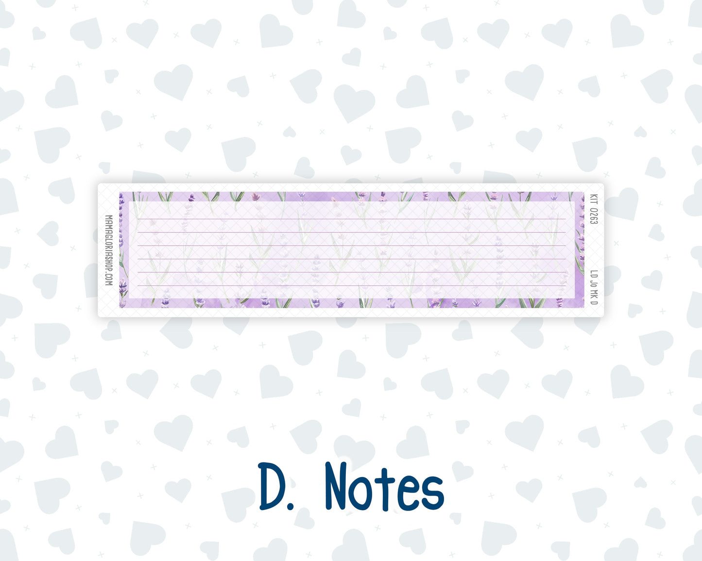 Kit 0263 - Laurel Denise The Jo Planner - Monthly Kit - April - Lavender Drift