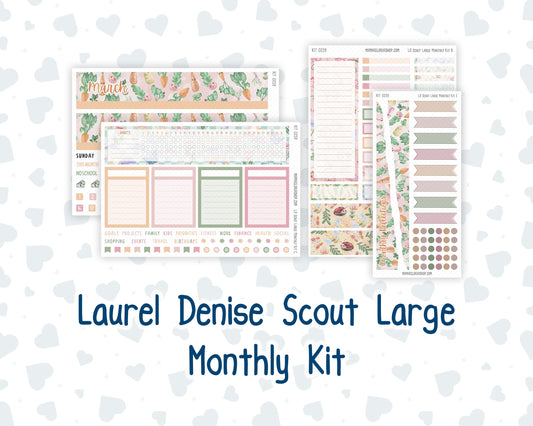 Kit 0259 - Laurel Denise The Scout Planner Large - Monthly Kit - March - Spring Garden Chores