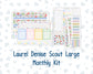 Kit 0279 - Laurel Denise The Scout Planner Large - Monthly Kit - August - Not Ready For School