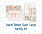 Kit 0308 - Laurel Denise The Scout Planner Large - Monthly Kit - December - Knit & Holly