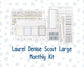 Kit 0250 - Laurel Denise The Scout Planner Large - Monthly Kit - Quiet January